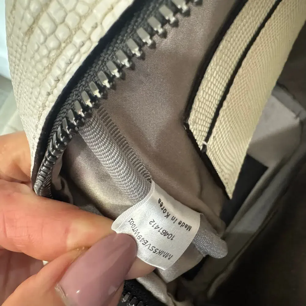 MCM Swarovski Crystal Crocodile Leather Mini Backpack White NWOT